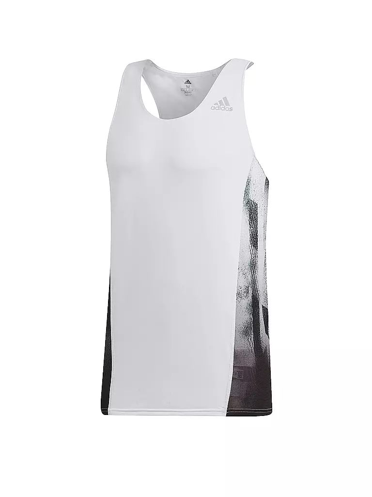 ADIDAS Herren Lauf Tanktop Sub Singlet weiss